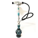 Real Amber Turquise Silver Brass Hand Painterd Arabian Vase