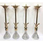 Solid Brass Tower Chillers & Bohemian Vases - CHL029