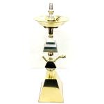 Pyramid Marble with Pyramid Shaped Brass Vase