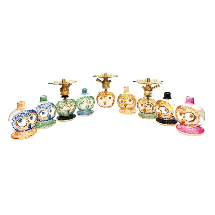 Bambino Glass Owls Varities Solid Brass Bambino & Solid Brass Tray - GLS001