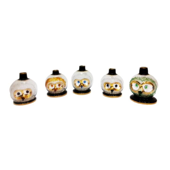 Bambino Glass Owl Black Varities - GLS005
