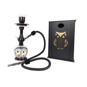 Black Midi Owl set with Wooden Gift Box - GLS009