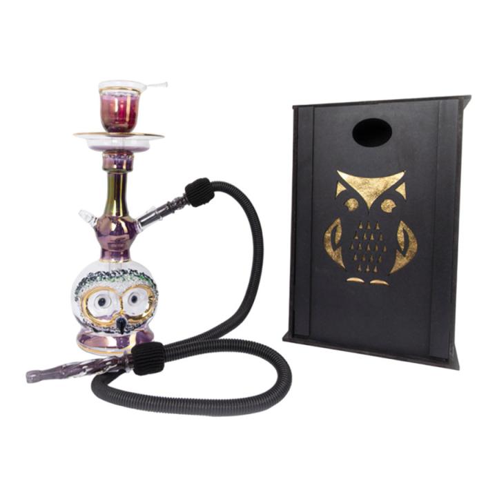 Purple Midi Owl set with Wooden Gift Box - GLS069