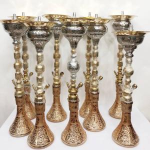 Solicast Deep Engraved Brass With Stainless Chillers & Gold Vases - SLC001