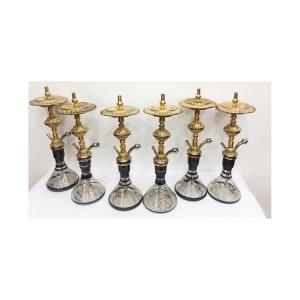 Midi exclusive Mother Earth & Solid Brass Tray & 24crt Gold Decorated Cone Vase - SBR166