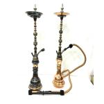 Midi Two Kora / Brass Gold & Black Brass Vases - SBR086